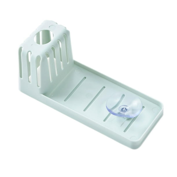Soporte de esponja para fregadero de cocina Soporte de esponja Adhesivo Azul claro-1