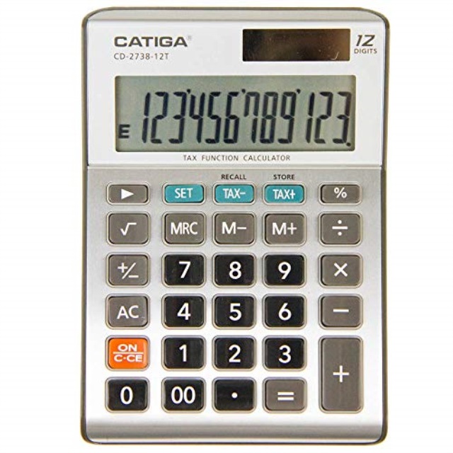 12digit business calculator catiga cd273812t dualpower tax