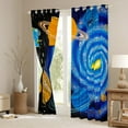 thumbnail image 3 of Outer Space 30%-50% Blackout Curtains Universe Themed Curtains Purple Galaxy Window Curtains Solar System Universe Room Decor Curtains Teens Planet Print Curtains,2 Panels 42"Wx90"L, 3 of 5