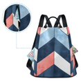 thumbnail image 5 of FORMRS Women's Travel Backpack Purse Anti-Theft Hidden Pockets Casual Shoulder Bag, Blue Geometric, 5 of 7