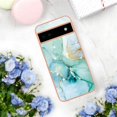thumbnail image 4 of Compatible with Google Pixel 6A Case Marble Silicone Pink, Google Pixel 6A Case Silicone Shockproof Thin Phone Case Anti-Fingerprint Cover (Green), 4 of 13