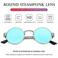 thumbnail image 4 of Gafas de Sol AIEYEZO Redondas Steampunk con Montura de Metal 100% UV400, 4 of 7
