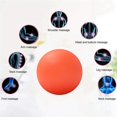 thumbnail image 5 of Bola de lacrosse de masaje de silicona para músculos doloridos, hombros, cuello, espalda, pies, cuerpo, tejido profundo, punto gatillo, nudos musculares, yoga y relajación miofascial, 5 of 5