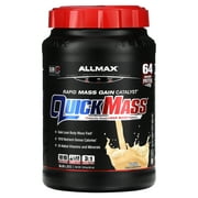 ALLMAX QUICKMASS, Vanilla - 6 lb - Rapid Mass Gain Catalyst - Up to 64 Grams of Protein Per Serving - 3:1 Carb to Protein Ratio - Zero Trans Fat - Up to 70 Servings