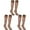 Coffee, variant on 4 Pairs Women’s Silk Thigh High Socks Nylon Hosiery for Party Tights Accessory Coffee One Size