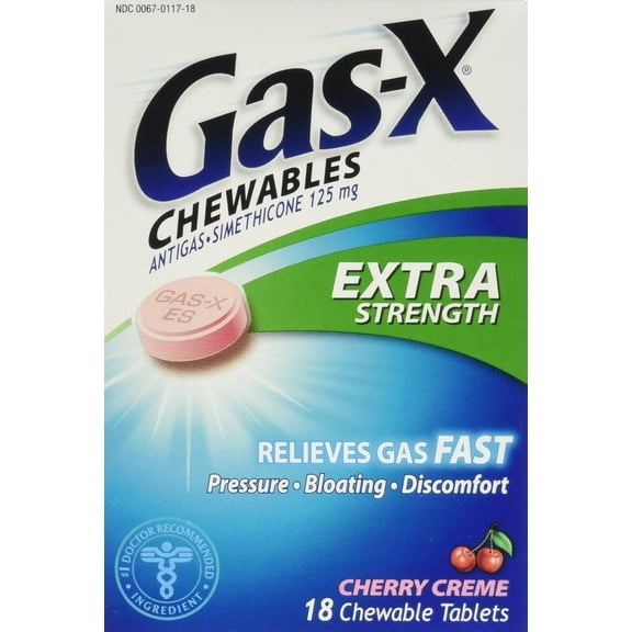 Gas-X Extra Strength Cherry Creme Chewable Tablets 54 Count