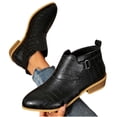 thumbnail image 4 of OKBOP Women's Orthopedic Boots Round Toe Zip-Up Arch Support Block Heel Brown Stylish Women's Boots Sizes 42, 4 of 5