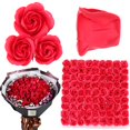 thumbnail image 1 of New 81PCS Rose Bath Body Flower Floral Soap Scented Rose Flower Essential Wedding Valentine'S Mother's Day Gift Holding flowersF He Qiyong unisex, 1 of 1