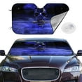thumbnail image 2 of Kdxio Steel Skull Print Windshield Sun Shade,UV Rays and Sun Heat Protection,Sunshade for Car Windshield,Car Shade Front Windshield - Small, 2 of 6