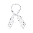 thumbnail image 3 of INSPIRE CHIC Skinny Silky Scarf Polka Dots Waistband Long Narrow Neckscarf Bag Handle Accessory White Small Dot S, 3 of 4