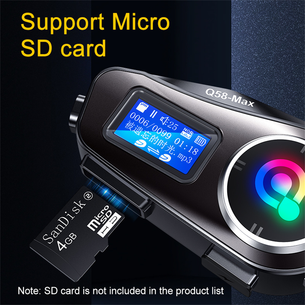 Q58MAX Motorcycle Intercom Helmets Earphone Motos Riders Wireless Bluetooth Headset Interaction-Voice Music Sharing Headsets