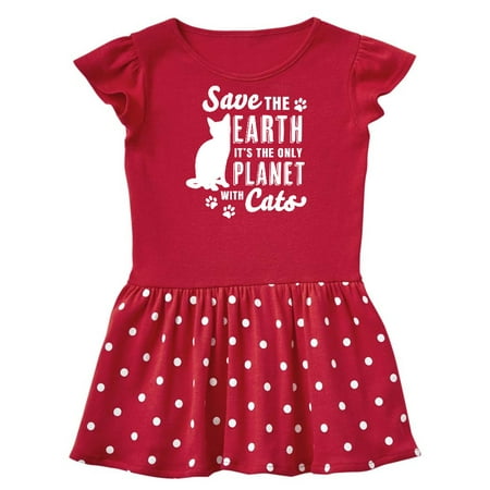 

Inktastic Save the Earth It s the Only Planet with Cats with Pawprints Gift Baby Girl Dress
