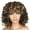 Gradient golden, variant on 2. Natural-Looking Synthetic Curly Wigs Hairpiece For African Women, Fiber Headgear Quick Hairstyle