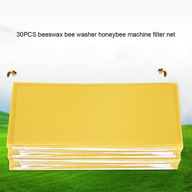 Beekeeping Sheets,30PCS Beekeeping Nest Box Honeycomb Sheet Honeycomb Foundation Masterfully Created