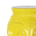 thumbnail image 4 of JONATHAN Y Orla 18.5" Modern Bohemian Elephant Ceramic Garden Stool, Yellow, 4 of 8