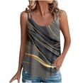 thumbnail image 2 of Ichuanyi Women's Spring Summer Sleeveless Top, Fashion Print Casual Round Neck Cami Blouse, Floral Print Casual Fashion Top, 2 of 6