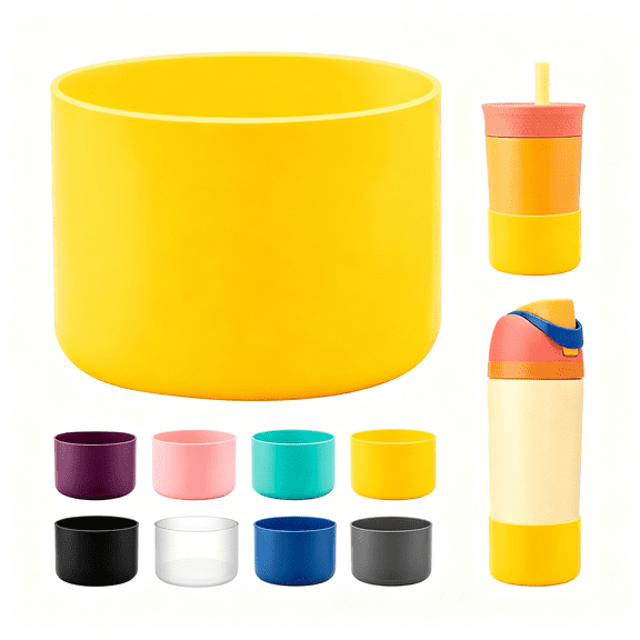 HBMYN Silicone Boot for Owala Kids Water Bottle 14/16 oz,Tumbler 12oz|Anti-Slip Protective Sleeve Bottom Protector for Owala 14/16oz,BPA-Free,Reduces Dents & Noise for School,Daily Use