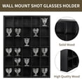 thumbnail image 5 of Huisuilinss Shot Glass Display Case,Black Wood Wall Mounted Shadow Box With Removable Adjustable Shelves,Holds Set Of 30 Glasses,Home Bar Decor For Miniatures,Thimbles,2 Pack, 5 of 8