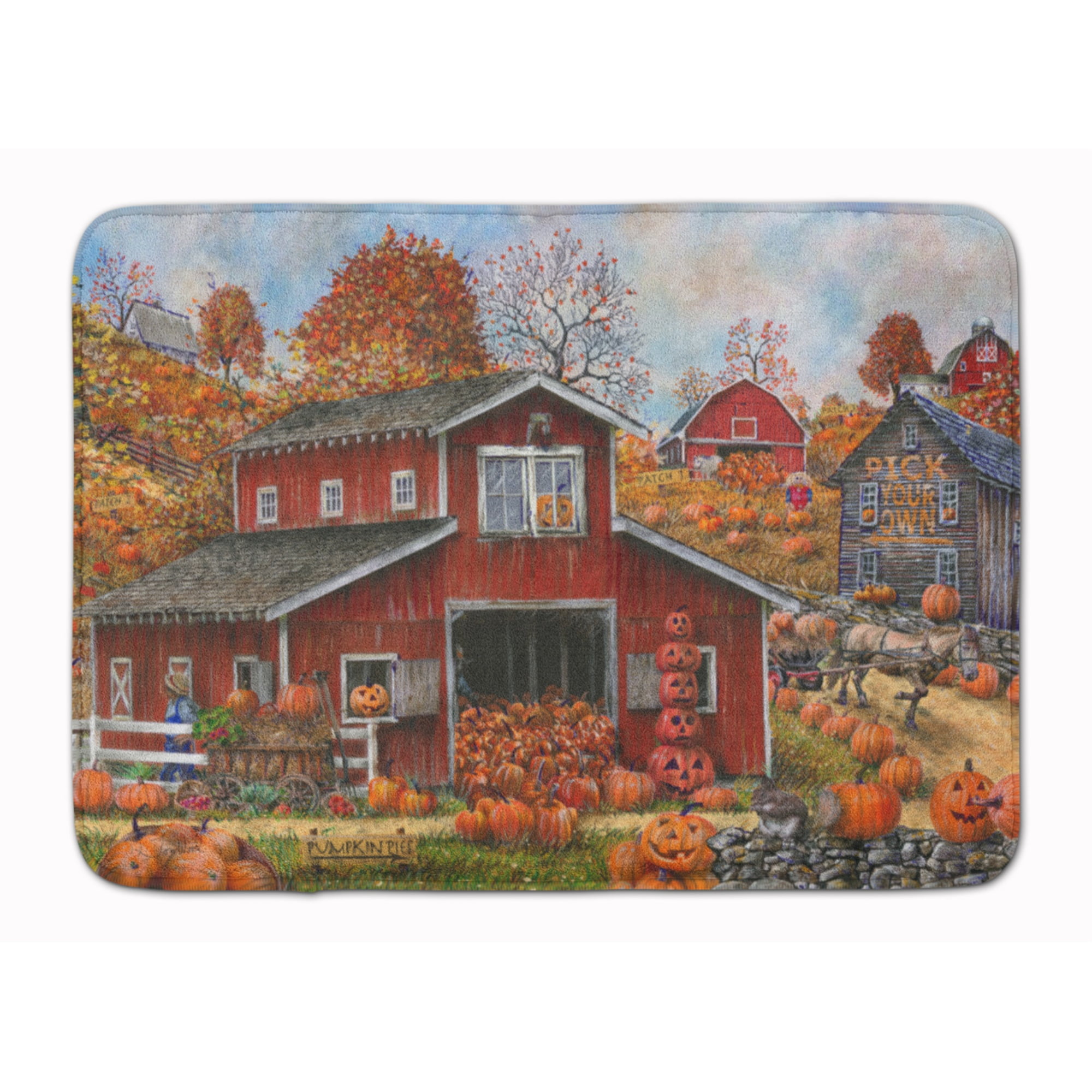Caroline's Treasures Pick your Own Pumpkins Fall Floor Mat, 19' x 27', Multicolor