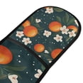 thumbnail image 4 of Yayeee Double Oven Mitt Kitchen Heat Resistant Baking 35" x7" Quilted Glove, Blue Floral Oranges, 4 of 6