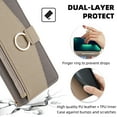 thumbnail image 4 of TECH CIRCLE For Google Pixel 6 Pro Wallet Case,PU Leather Flip Folio Stand Card Holder Zipper Ring Magnetic Protective Phone Case with Lanyard Strap Women Case for Google Pixel 6 Pro 6.7" 2021,Gray, 4 of 8