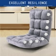 thumbnail image 7 of Adjustable Floor Chair, 5-Position Folding Sofa Chair with Back Support Folding Padded Gaming Sofa Chair, Lounge Chair for Adults Video Gaming, Perfect for Meditation, Reading, Gray, 7 of 7