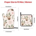 thumbnail image 4 of XMXT Waterproof Oven Mitts and Pot Holders Sets, Cute Moose Pink Print Sets Kitchen Cooking Heat Resistant, 4 Pcs, 4 of 8