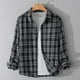 thumbnail image 1 of Blusa y camisa de manga larga con cuello vuelto, nueva camisa informal a cuadros para hombre, blusa holgada juvenil de manga larga con cuello vuelto, blusa de poliéster para hombre, 1 of 7
