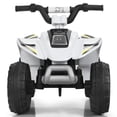 thumbnail image 3 of Costway 6V niños Quad eléctrico ATV 4 ruedas paseo en juguete niños pequeños adelante y atrás blanco, 3 of 3