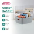 thumbnail image 2 of Sterilite 14x11.5 x5'' Woven Rectangular Short Basket Organizer (12 Pack), 2 of 9