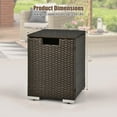 thumbnail image 3 of Topcobe 2-in-1 Patio Rattan Gas Propane Tank Cover for 20 lbs Propane Tanks for Camping Backyard Deck Picnic Porch, Backyard Furniture, Brown, 3 of 6