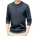 thumbnail image 1 of Styesk Chemises pour Hommes Loisirs Couleur Unie Col Rond Manches Longues Couche de Fond, 1 of 3