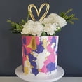 thumbnail image 2 of SHINYPASING Valentine's Day Cake Decoration Simple Lines Acrylic 4Pcs, 2 of 8