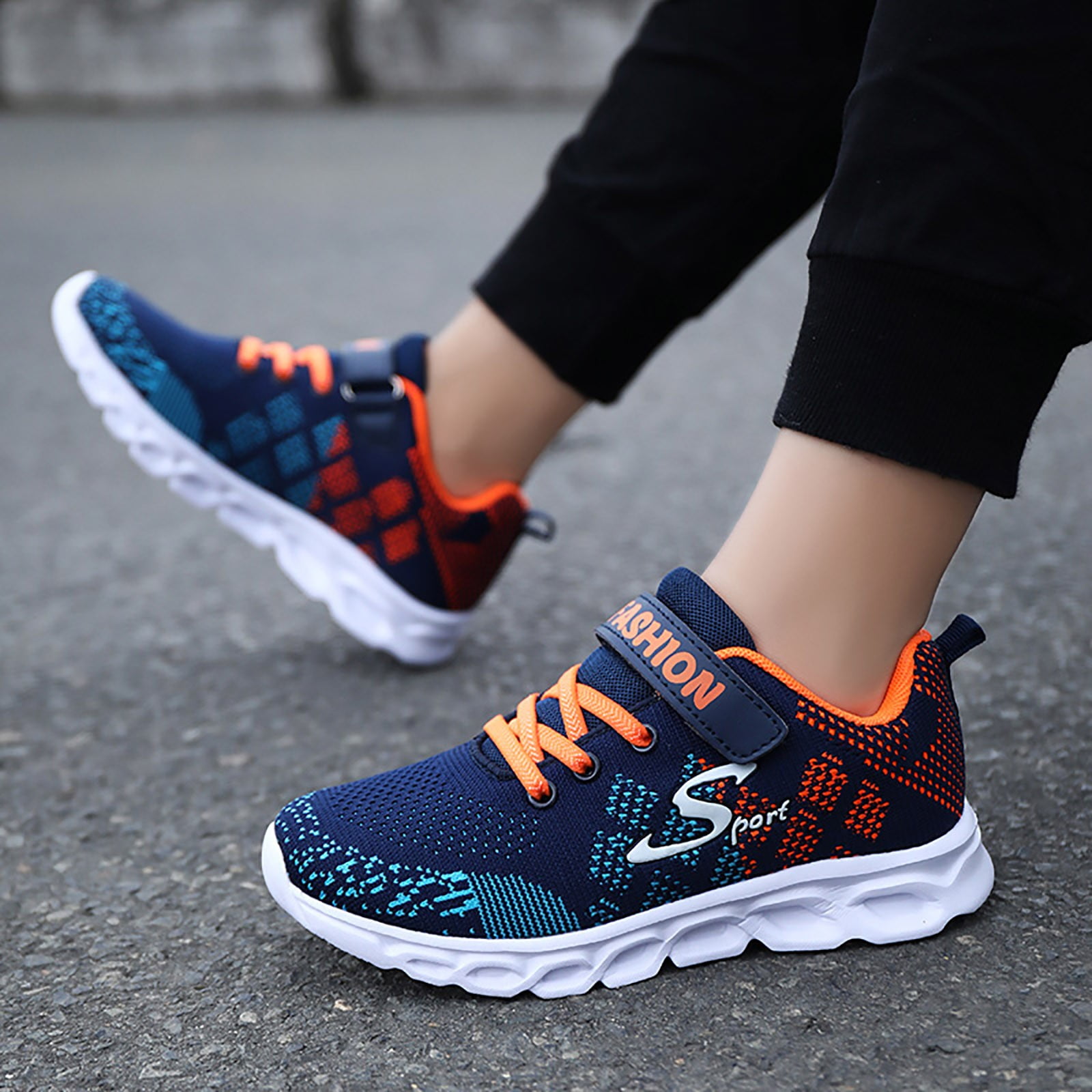 Sobgg25 Boys Girls Shoes Kids Tennis Athletic Running Walking Lightweight Sneakers For Little/Big Kid Breathable Mesh Sport Shoes Size 2