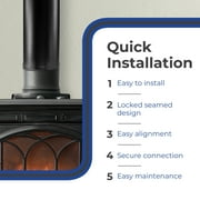 DuraVent DVL 6 x 18 Inch Galvanized Steel Double Wall Stove Pipe, Black