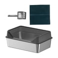 thumbnail image 2 of Bandeja de arena para gatos Yuyangstore inodoro portátil gran capacidad gris oscuro, 2 of 8