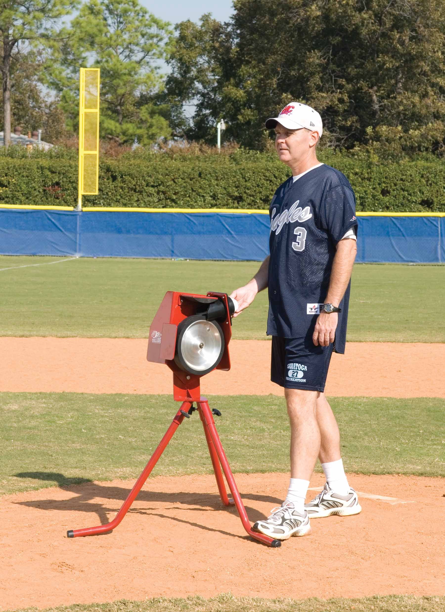 BSN SPORTS Bulldog Pitching Machine, Single Wheel, Baseball/Softball