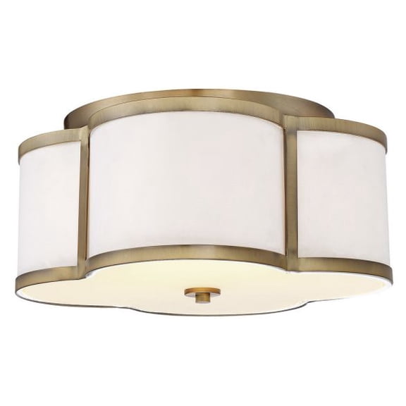 Meridian M60020NB 3-Light Ceiling Light in Natural Brass