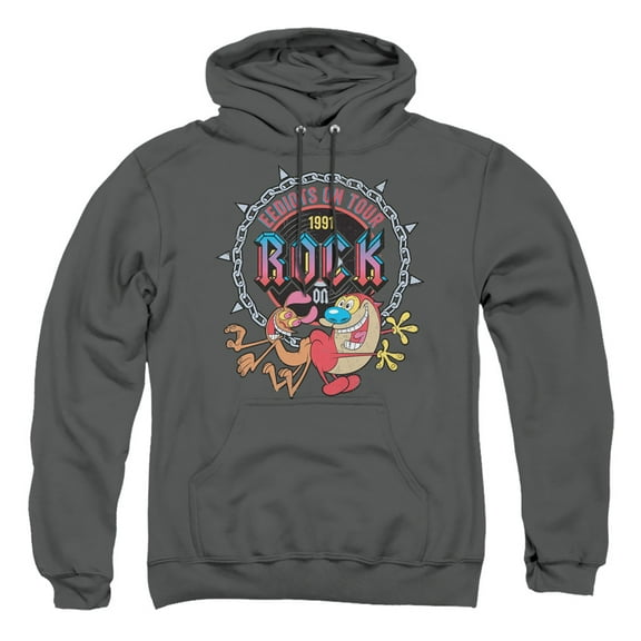 Ren And Stimpy Eediots On Tour Unisex Adult Pull-Over Hoodie