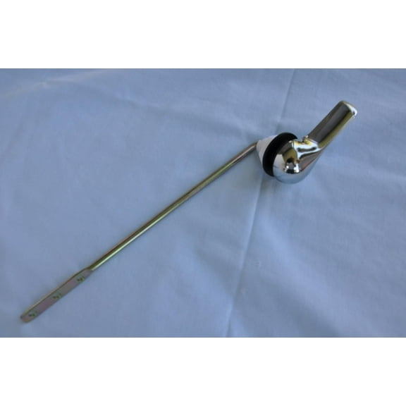 3 inch Toilet Handle, Chrome, Front Mounted w/ 7.5 inch Steel Rod Trip Lever