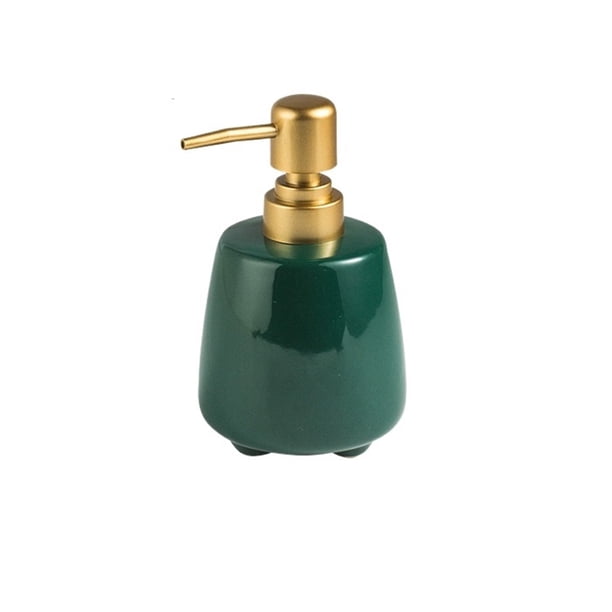 Dispensador de jabón líquido recargable de cerámica de 320 ml con bomba for baño y encimera.