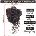 thumbnail image 4 of Pince Naturelle en Chignon Désordonné Pièce de Cheveux Extension Pince à Cheveux Mariage, 4 of 8