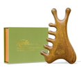 thumbnail image 1 of Gua Sha Tool Aurift 4 en 1 para rostro y cuerpo, madera de sándalo verde, 1 of 9