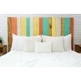 thumbnail image 5 of Barn Walls Summer Mix Signature Design, Multicolored Solid Wood Headboard, Floating Panels, Wall Mount, Adjustable Height, Easy Assembly, California King Size, 5 of 10