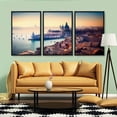 thumbnail image 3 of IDEA4WALL 3 Piece Framed Canvas Wall Art for Living Room, Bedroom Italy City Landscape Canvas Prints for Modern Home Decoration Ready to Hang, 3 of 4