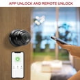 thumbnail image 5 of GeekTale Smart Fingerprint Door Lock Fingerprint Doorknob Entry Door Lock, Fingerprint Unlocking, Mobile App Unlocking, Key Unlocking for Home Hotel Office Apartment Bedroom Black, 5 of 10