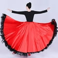 thumbnail image 5 of Ladies Long Bpaso Doble Folklorico Gypsy Belly Dancing Satin Skirt Full Circle Skirt, 5 of 7
