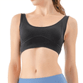 thumbnail image 2 of Débardeur Court en Denim pour Femmes, Extensible, Col Rond, Soutien-Gorge de Sport, 2 of 9