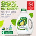 all Liquid Laundry Detergent, Free Clear Eco 99 Bio Based, 88 Ounce