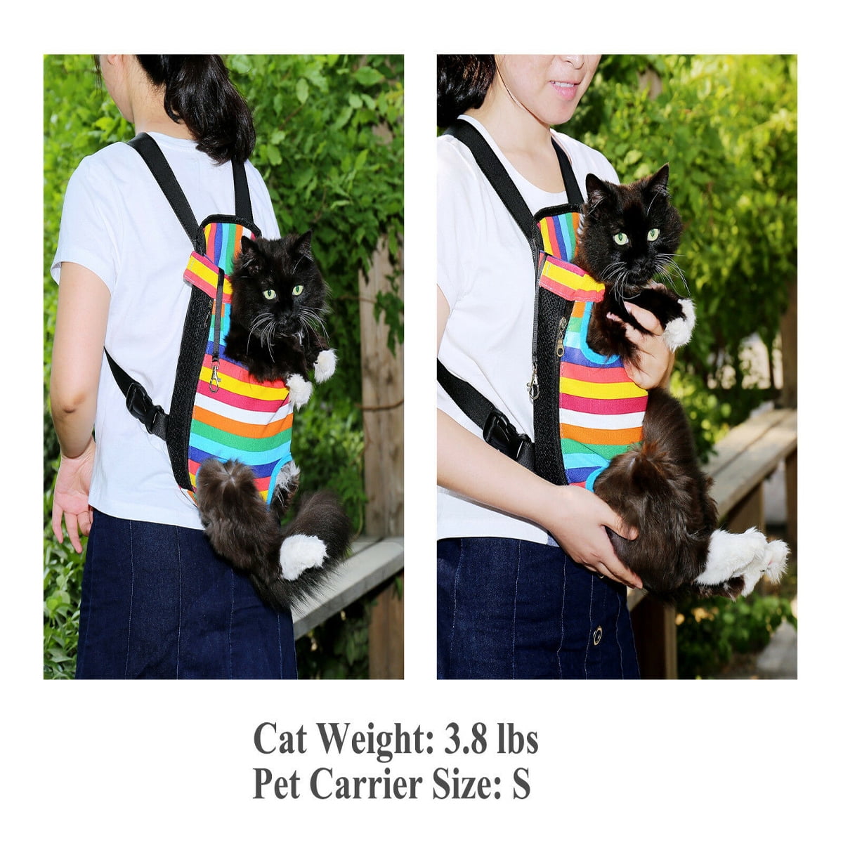 Pet Dog Front Chest Five Holes Backpack Puppy Tote Bag Sling